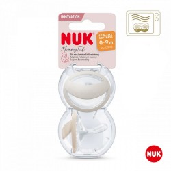 Dojčenský cumlík  NUK MommyFeel 0-9m 2 ks broskyňová krémová béžová #2