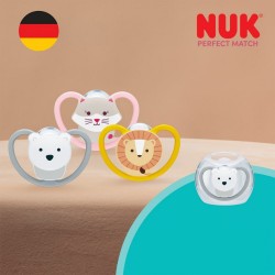 Dojčenský cumlík  NUK Perfect Match Air POLAR BEAR 6-18m 1ks box sivá #2