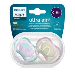 Dojčenský cumlík Ultra air Avent 0- 6 mesiacov - 2 ks dievča multicolor #1