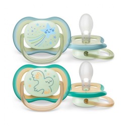 Dojčenský cumlík Ultra air Night Avent 0-6 mesiacov - 2 ks chlapec multicolor