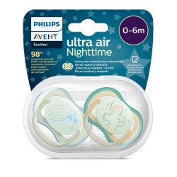 Dojčenský cumlík Ultra air Night Avent 0-6 mesiacov - 2 ks chlapec multicolor #1