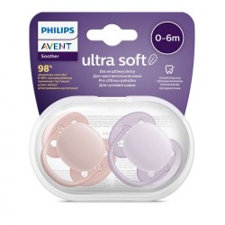 Dojčenský cumlík Ultrasoft Premium Avent 0-6 miesacov 2 ks dievča podľa obrázku #1