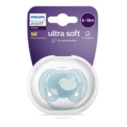 Dojčenský cumlík Ultrasoft Premium Avent 6-18 mesiacov vtáčik modrá #1