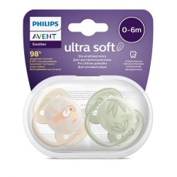 Dojčenský cumlík Ultrasoft Premium  Avent zvieratá 0-6 miesacov 2 ks chlapec podľa obrázku #1