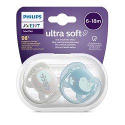 Dojčenský cumlík Ultrasoft Premium  Avent zvieratá 6-18 miesacov 2 ks chlapec podľa obrázku #1