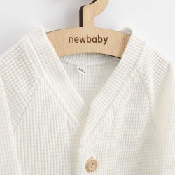 Dojčenský kabátik na gombíky New Baby Luxury clothing Oliver biely #1