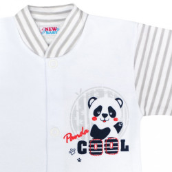 Dojčenský kabátik New Baby Panda sivá #1