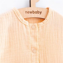 Dojčenský letný mušelínový overal New Baby Leny peach podľa obrázku #1