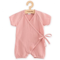 Dojčenský letný mušelínový overal New Baby pink ružová #1