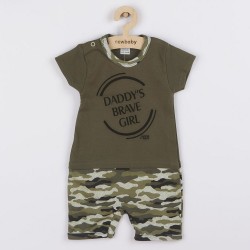 Dojčenský letný overal New Baby Army girl zelená