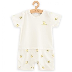 Dojčenský letný overal z organickej bavlny New Baby Olivy béžová #1