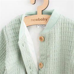 Dojčenský mušelínový kabátik New Baby Comfort clothes šalviová zelená #1