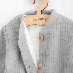 Dojčenský mušelínový kabátik New Baby Comfort clothes sivá #1
