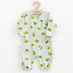Dojčenský mušelínový overal New Baby Avocado zelená