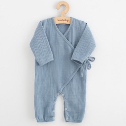 Dojčenský mušelínový overal New Baby blue modrá