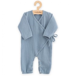 Dojčenský mušelínový overal New Baby blue modrá #1