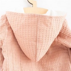 Dojčenský mušelínový overal s kapucňou New Baby Comfort clothes ružová #2