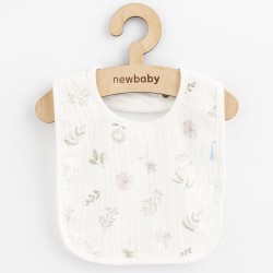 Dojčenský mušelínový podbradník New Baby Zoe biela
