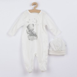 Dojčenský overal s čiapočkou Koala Angel smotanový #1