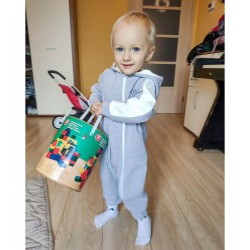 Dojčenský teplákový overal New Baby The Best sivý #4