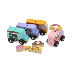 Drevená autíčka Viga Jedlo multicolor #1