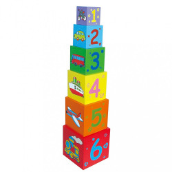 Drevená edukačná pyramída pre deti Viga multicolor #1