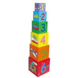 Drevená edukačná pyramída pre deti Viga multicolor #1