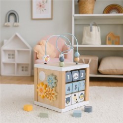 Drevená multifunkčná kocka Safari Montessori Baby Mix #4