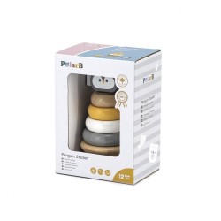 Drevená skladacia pyramída pre najmenších Viga Tučniak multicolor #2