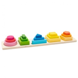 Drevená vkladačka farby a tvary Montessori Baby Mix multicolor #1