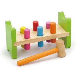 Drevená zatĺkačka pre najmenších Viga multicolor