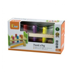 Drevená zatĺkačka pre najmenších Viga multicolor #1