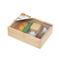Drevená zostava na krájanie Raňajky Viga multicolor #1