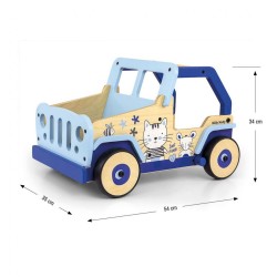 Drevené chodítko Viga Explorer Cat and Mouse modrá #6