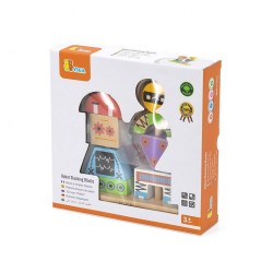 Drevené kocky Viga Robot multicolor #5