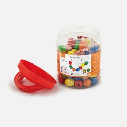 Drevené korálky Viga 90ks multicolor