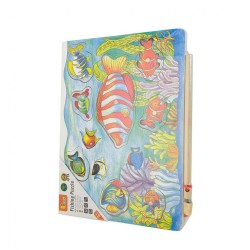 Drevené magnetické puzzle Viga Rybolov multicolor #1