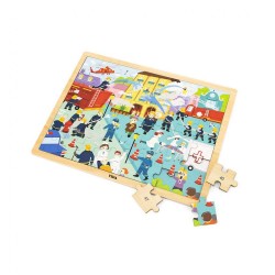 Drevené puzzle 48 dielikov Viga Hasiči multicolor #2