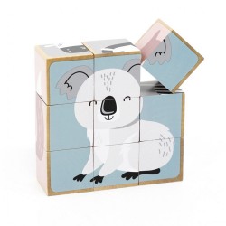 Drevené puzzle kocky Viga zvieratá multicolor #2