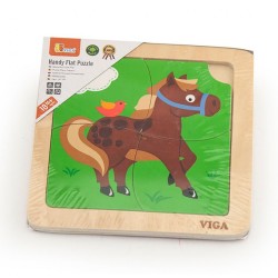 Drevené puzzle pre najmenších Viga 4 ks Koník multicolor #1