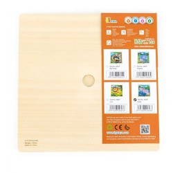 Drevené puzzle pre najmenších Viga 9 ks hrošík multicolor #2