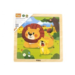 Drevené puzzle pre najmenších Viga 9 ks Lion multicolor #1