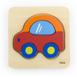 Drevené puzzle pre najmenších Viga Auto multicolor