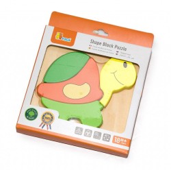 Drevené puzzle pre najmenších Viga Korytnačka multicolor #1