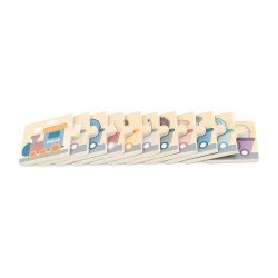 Drevené puzzle s číslami Viga multicolor #2