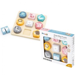 Drevené puzzle Viga Zoo multicolor #2