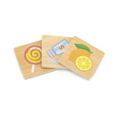 Drevené puzzle Zmysly Viga multicolor #2