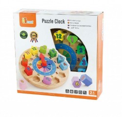 Drevené vkladacie hodiny Viga multicolor #1