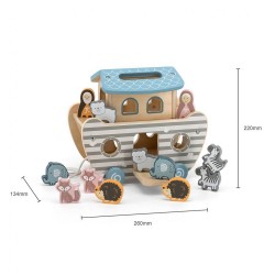 Drevené vkladacie puzzle Noemova archa Viga multicolor #1