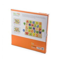 Drevené vkladacie puzzle Viga Čísla a tvary multicolor #1